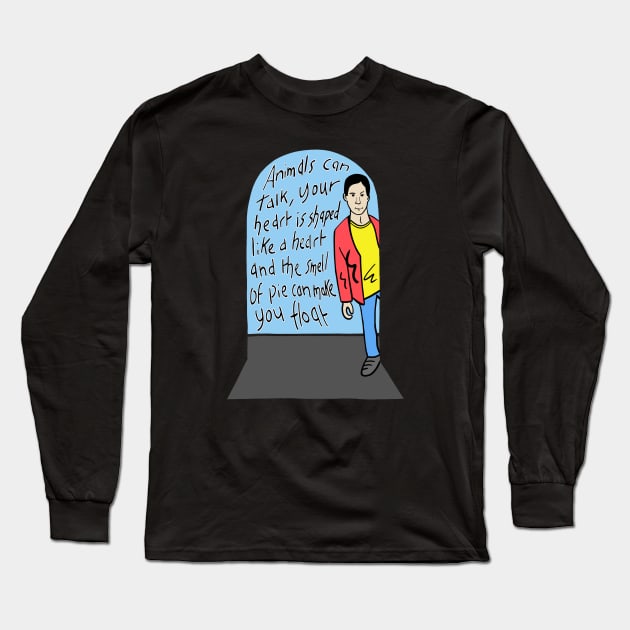 Cartoon Abed Nadir Long Sleeve T-Shirt by Jamie Collins